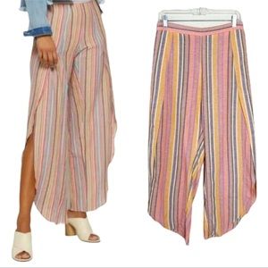 DREW Anthropologie Striped Whitney Pants Linen Agave Multicolor Size XS $182